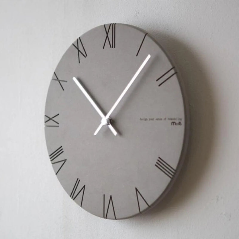 Round Wall Clock Scandinavian Mute Needle Clock Minimalist Room Decor Clocks