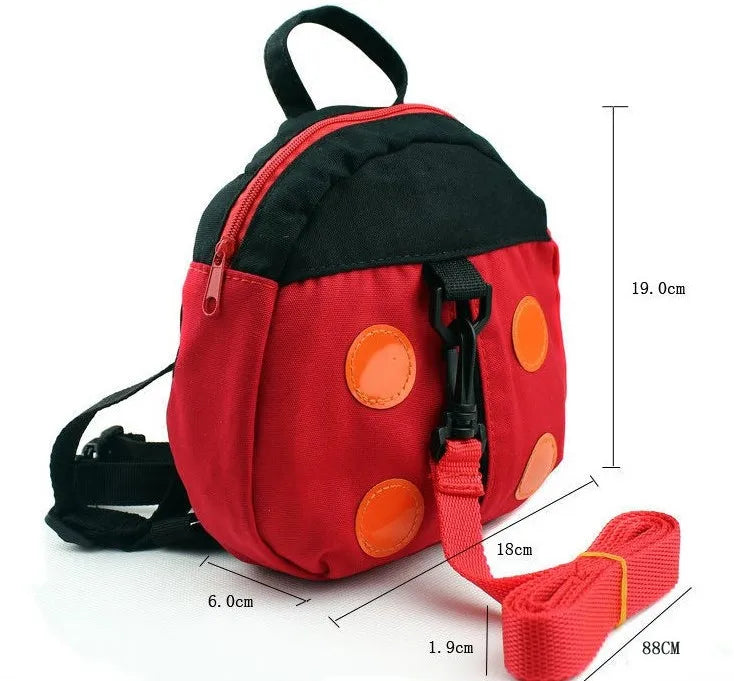 Baby Anti-Loss bag Lovely Ladybug bag With belt Unisex Baby Backpack with Anti-loss