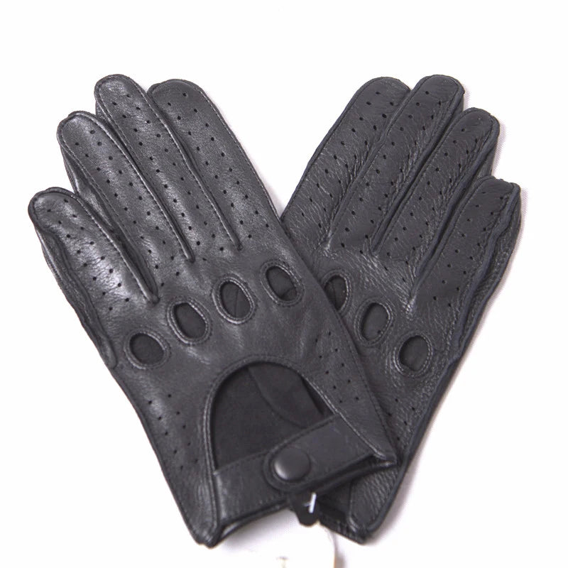 Gloves Male Real Leather Locomotive Driving Gloves Men Bent fingers Design More Comfortable