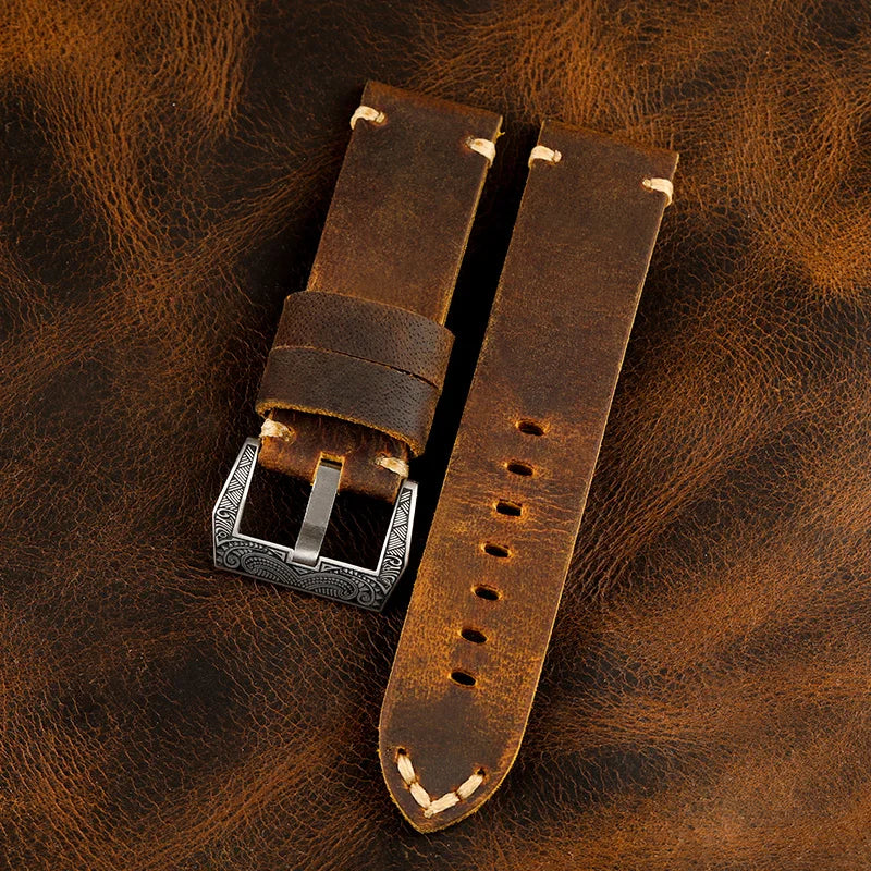 Leather Watchband Bracelet Suitable For Thickened