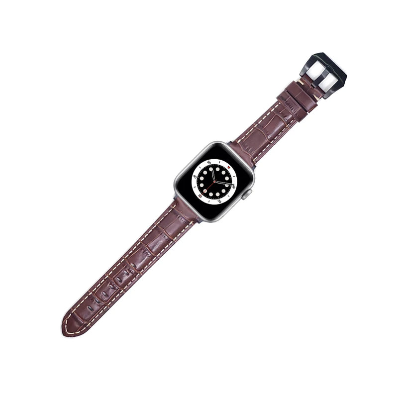 Leather Strap For Apple watch Wristband For Men For iWatch Series SE 6 5 4 3 2 1 bands