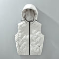 Men Hoodie Waistcoat Fleece Lightweight Zipper Fly Basic Comfy Soft Youth Solid Casual Gentlemen Handsome Outdoor Vest