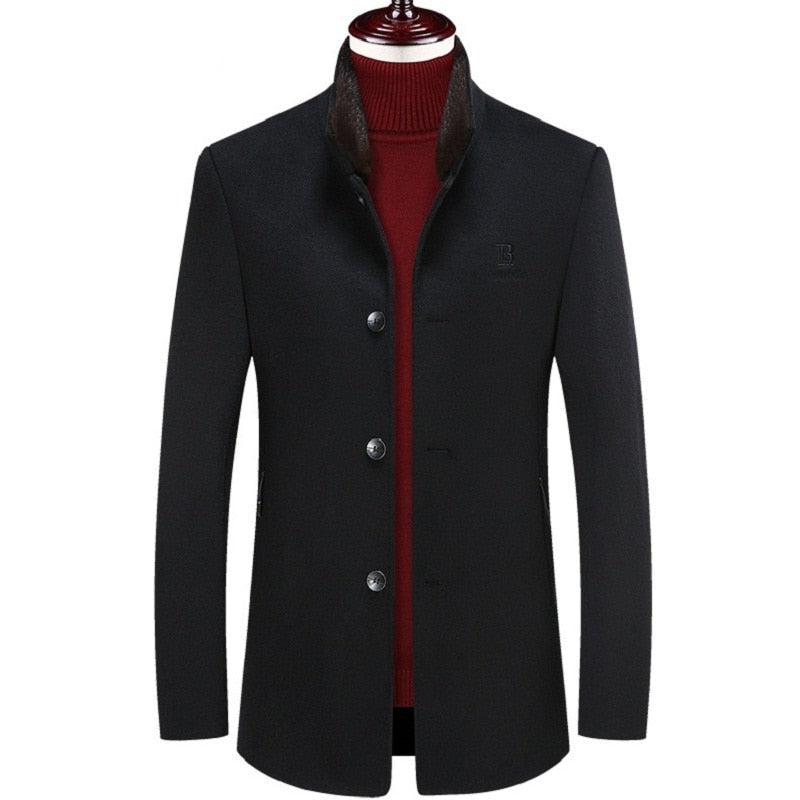 Autumn winter trench coat men ticked jackets