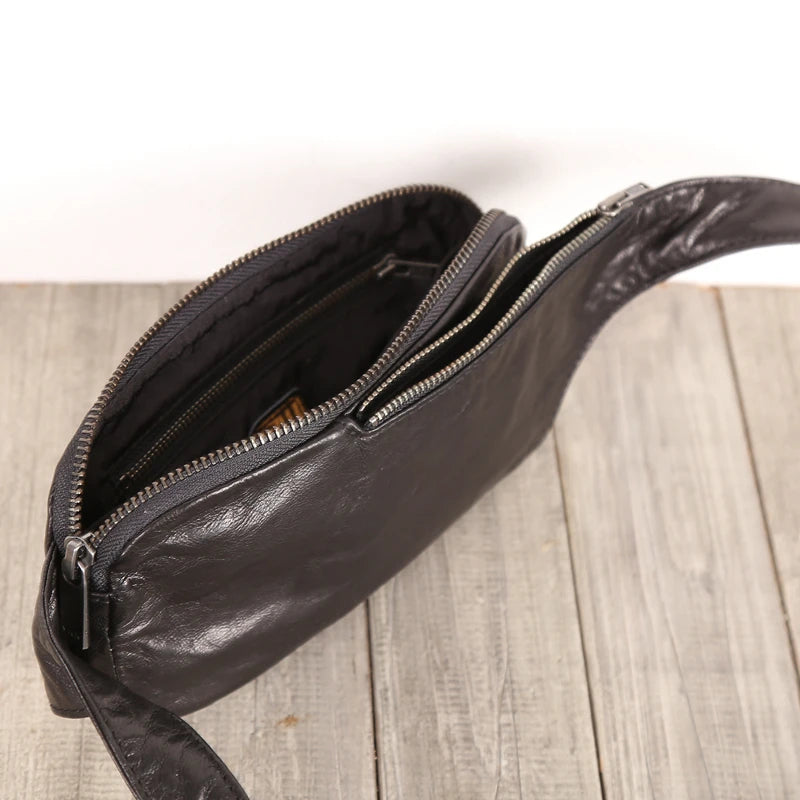 Genuine Leather Handmade Mini Waist Pack Handbag