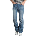 Men Micro-Horn Blue jeans version of the tide Slim trumpet Biker jeans