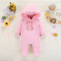 Born Baby Girl Clothes 0-3 Months Cotton Baby Girl Clothes Winter Hooded Baby Romper Warm Thick Outfit Jumpsuit