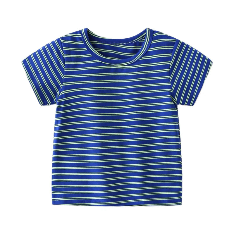 Kids Summer Boys Short Sleeve T-shirt Children's Soft Cotton Cute Top Toddler Wear