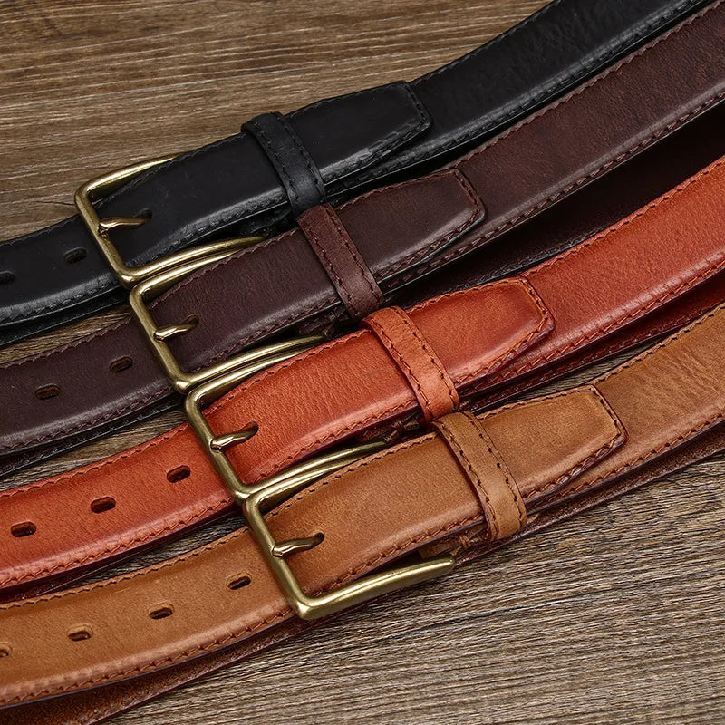 Genuine Leather Belt Men Luxury Strap Male Belt Wild Retro