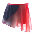 Womens Lace-up Ballet Mini Skirts Gradient Chiffon Wrap Skirt Ballet Dance Training Gymnastics Performance Asymmetric Miniskirt