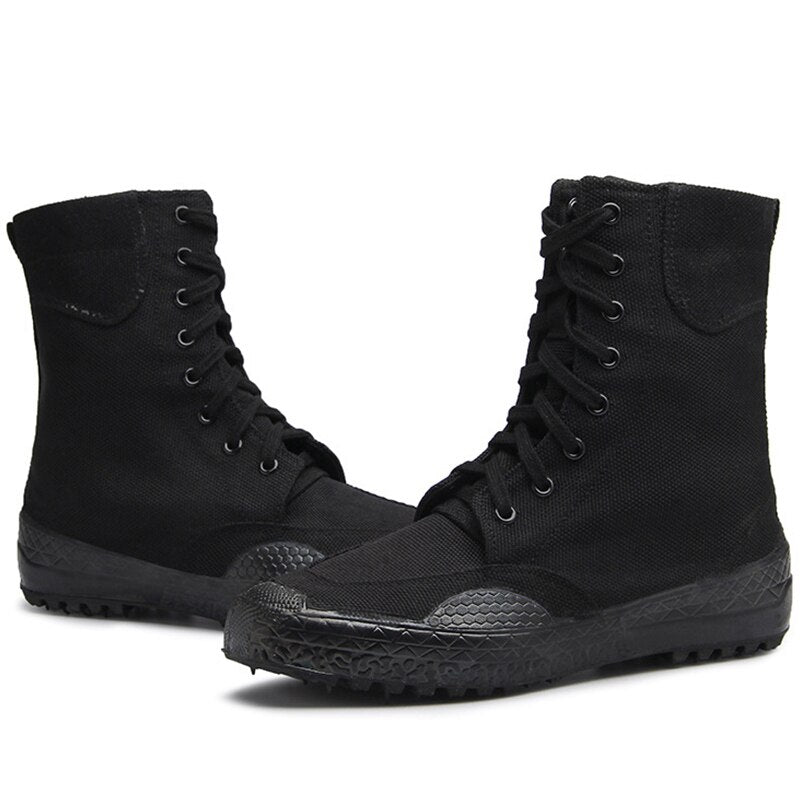 Men Boots Autumn Men Casual Shoes Lace Up Boots For Men High Top Flat Boots Male Outdoor Hiking Shoes Sneakers