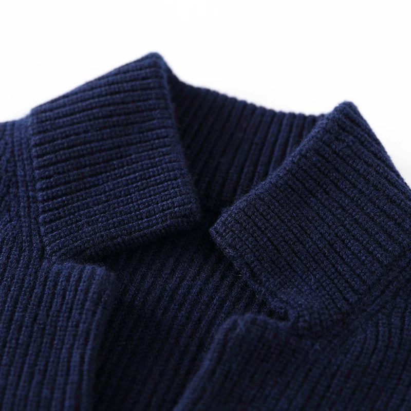 Sweaters Men Cashmere Winter Warm Single Breasted Winter