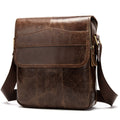 Men Crossbody Bags Male Casual Retro Shoulder Bag Multi-pockets Pack High Quality Genuine Leather Bags Purse