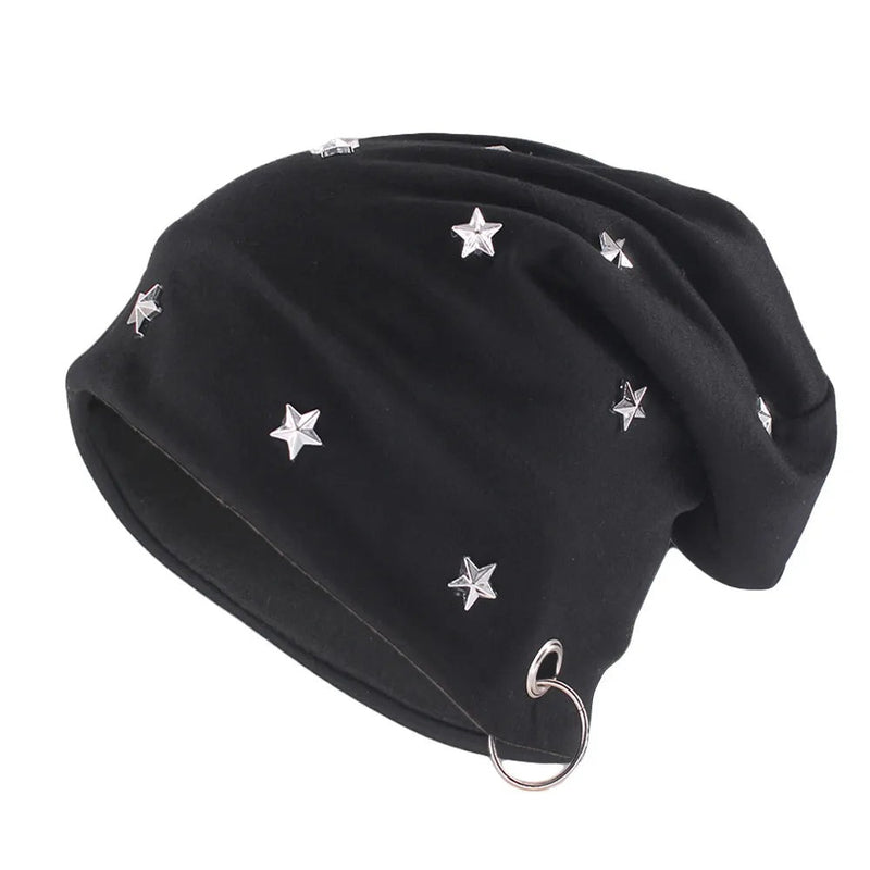 Autumn Warm Star Diy Adult Beanies Skullies Casual Unisex Hip Hop Hats Outdoor Solid