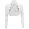 Solid Long Sleeve Floral Lace Shrug Bolero Cardigan Casacos Slim Cropped Tops Ladies