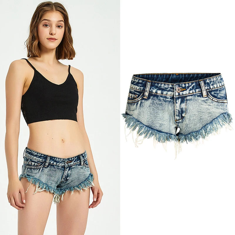 Denim Shorts Women Casual Mini Jeans Short Trousers Beach Booty Shorts