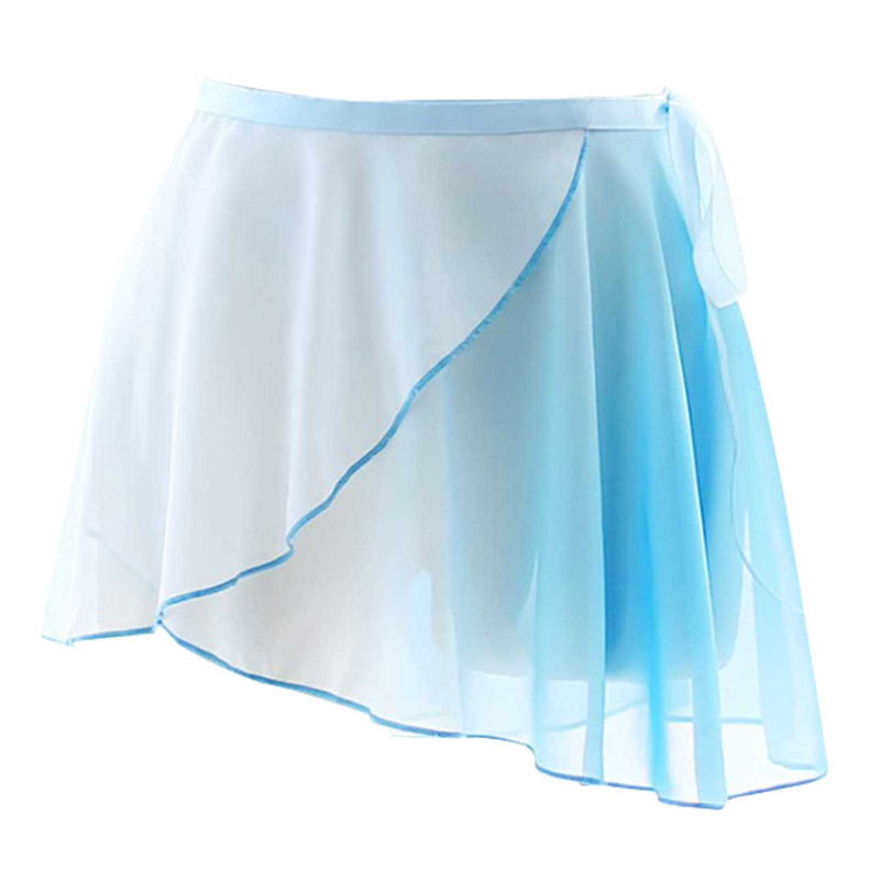 Womens Lace-up Ballet Mini Skirts Gradient Chiffon Wrap Skirt Ballet Dance Training Gymnastics Performance Asymmetric Miniskirt