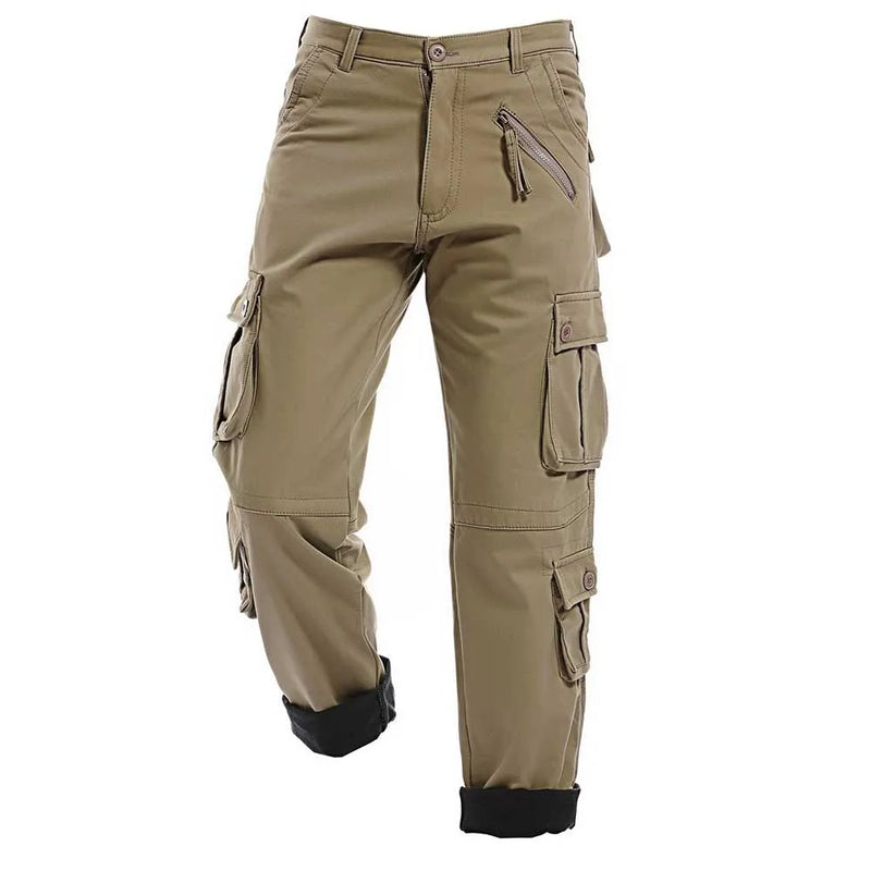 Cargo Pants Men Casual Trousers Warm Fleece Pants Military Army Style Thick Pants Man Clothing