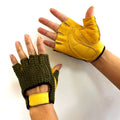 Semi-Finger Gloves Male Leather Knitted Fingerless Half Fingers Breathable Female Gloves Unisex