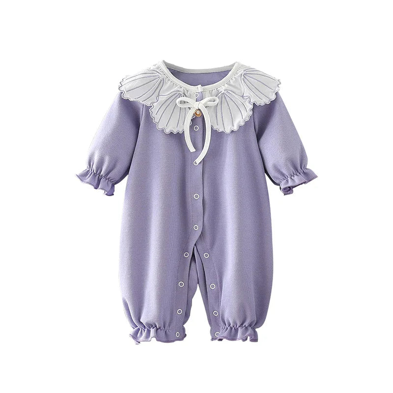 Baby Romper Kids Spring 0-24M Age Infant Toddler Newborn Outfits Baby Girls Clothes purple