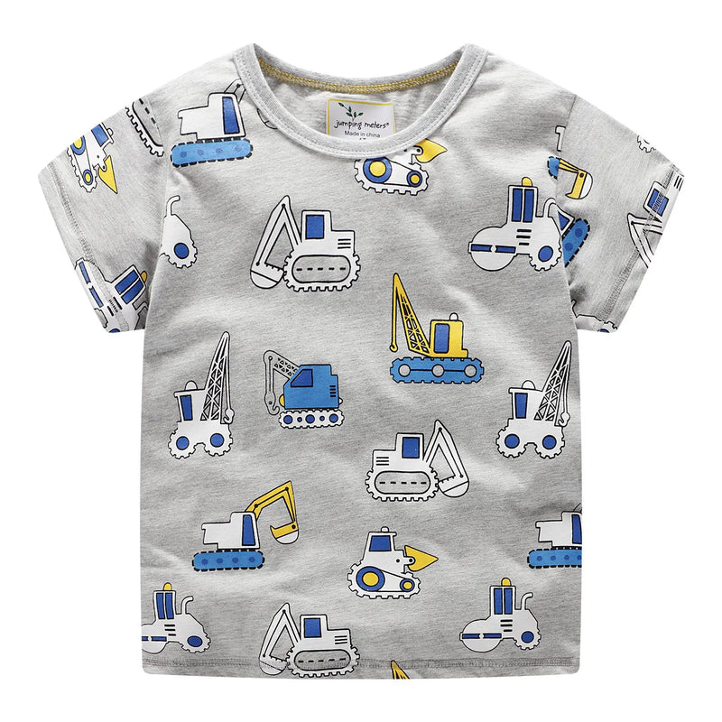 Summer children tshirts solid cotton cartoon printing T-Shirts For Boys Short sleeve Tees & tops child clothes brand Tees