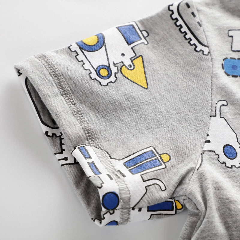 Summer children tshirts solid cotton cartoon printing T-Shirts For Boys Short sleeve Tees & tops child clothes brand Tees