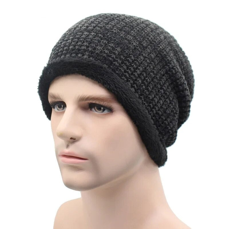 Winter Beanie Knit Hat Men Caps Mask Baggy Bonnet Soft Skullies Beanies Winter Hats For Men Women Cap Hat