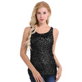 Women Shine Glitter Sequin Tank Tops Embellished Sleeveless Vest Style Clothing for Cocktail Party Clubwear