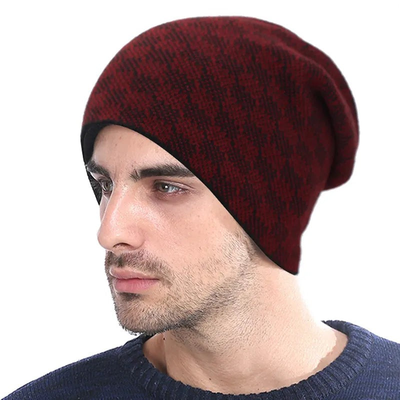 Knitted Hat Winter Beanie Men Women Caps Warm Thick Bonnet Mask Wool Skullies Beanies Winter Hats For Men Hat