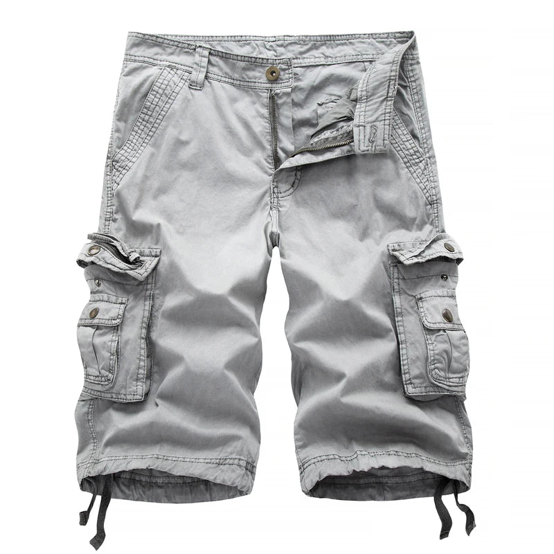 Cargo Shorts Men Summer Army Military Tactical Homme Shorts Casual Solid Multi-Pocket Male Cargo Shorts