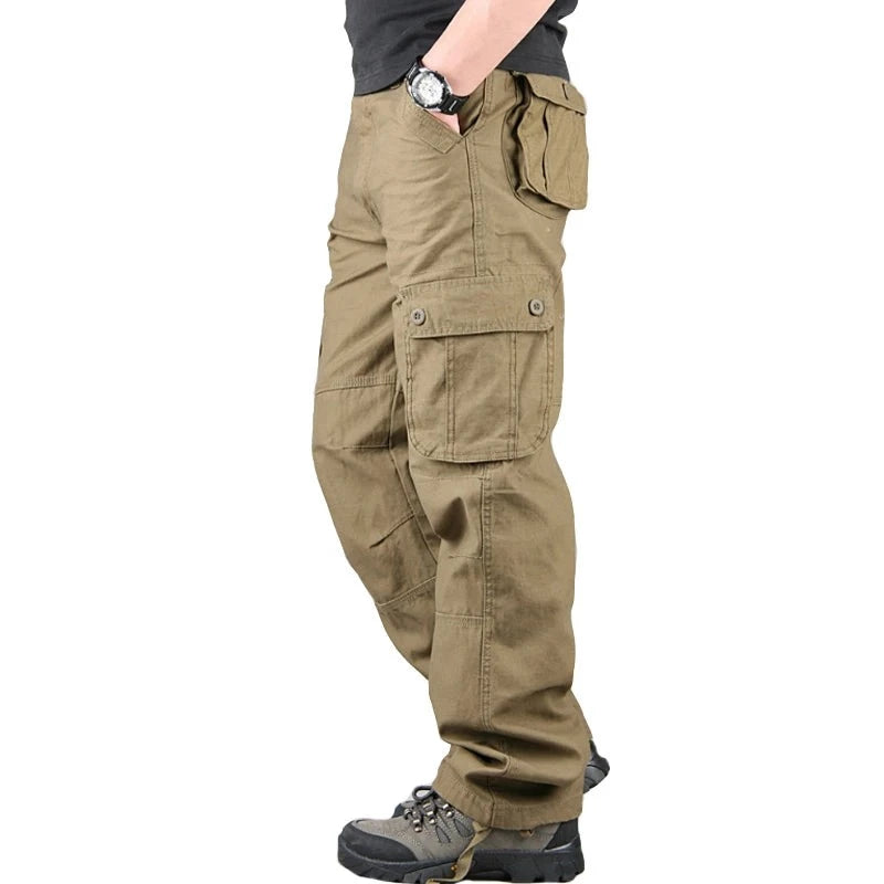 Men Cargo Pants Casual Cotton Trousers Multi Pocket Men Military Cargo Pants