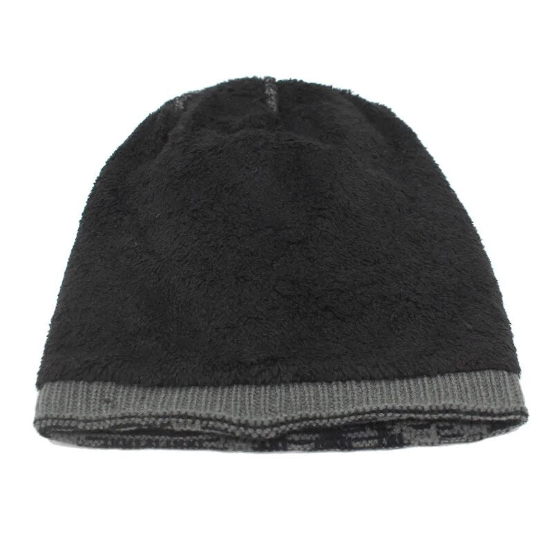 Skullies Beanies Knitted Hat Men Women Winter Hats For Men Male Warm Baggy Thick Bonnet Mask Plaid Beanie Hat Cap