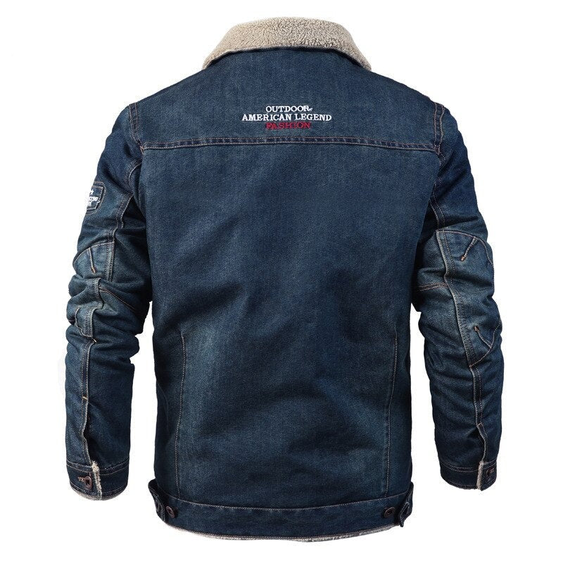 Winter Denim Jacket Men Wool Liner Warm Mens Jackets and Coats Outwear Windbreaker Clothing