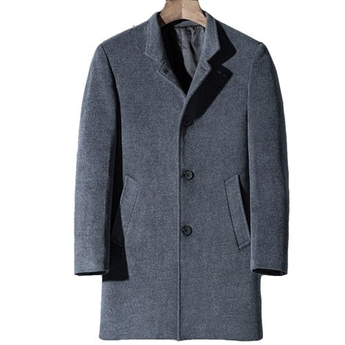 Winter Wool Coat Men Long Sections Woolen Coats Men Cashmere Jacket luxury wool Trench Coat Winter