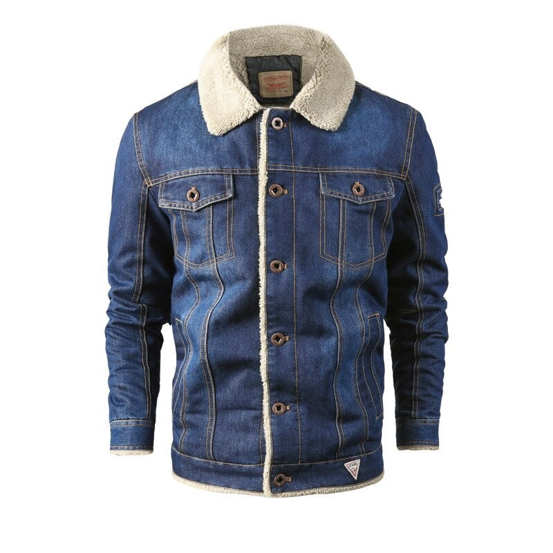 Winter Denim Jacket Men Wool Liner Warm Mens Jackets and Coats Outwear Windbreaker Clothing