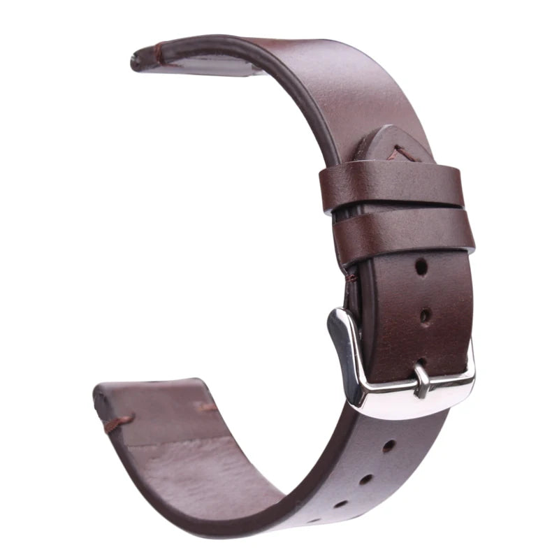 Genuine Leather Watchbands Smooth Wrist Watch Band Strap Belt