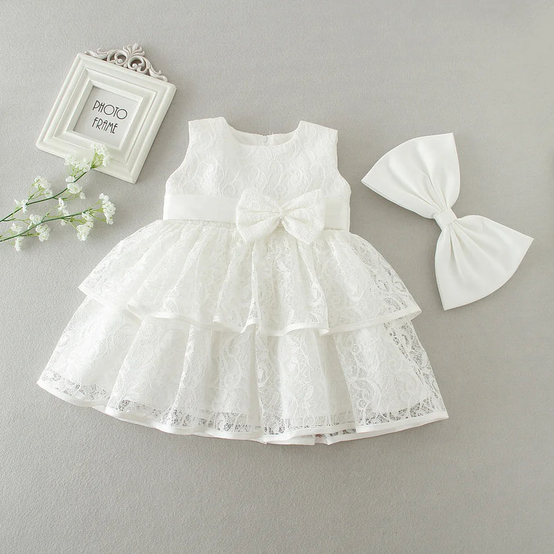 Baby Girl Dress Hollow Lace Princess Infant Wedding Party Dresses baby girl