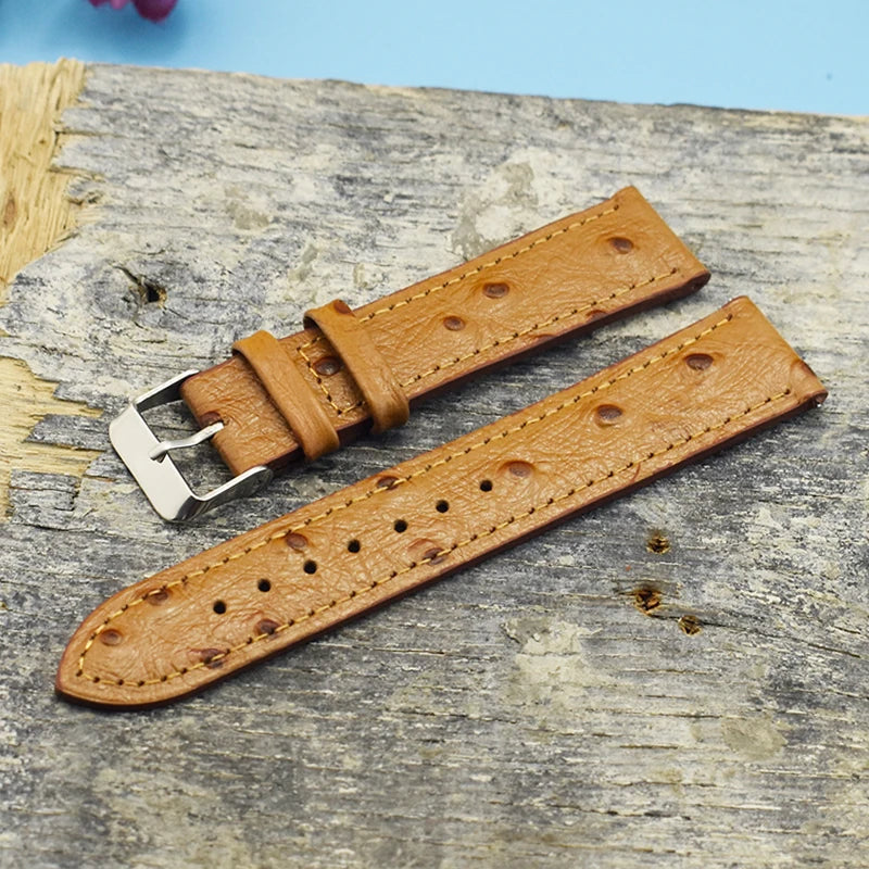 Genuine Leather Watchbands Pattern Band Strap Steel Pin buckle Wrist Belt Bracelet