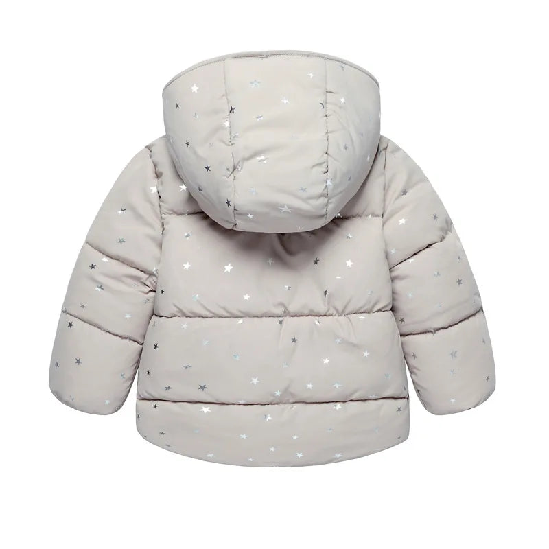 Winter Jacket for Girls Children Winter Outerwear Girl Coat Kids Warm Thick Hooded Star Down Coats For Teenage Snowsuits