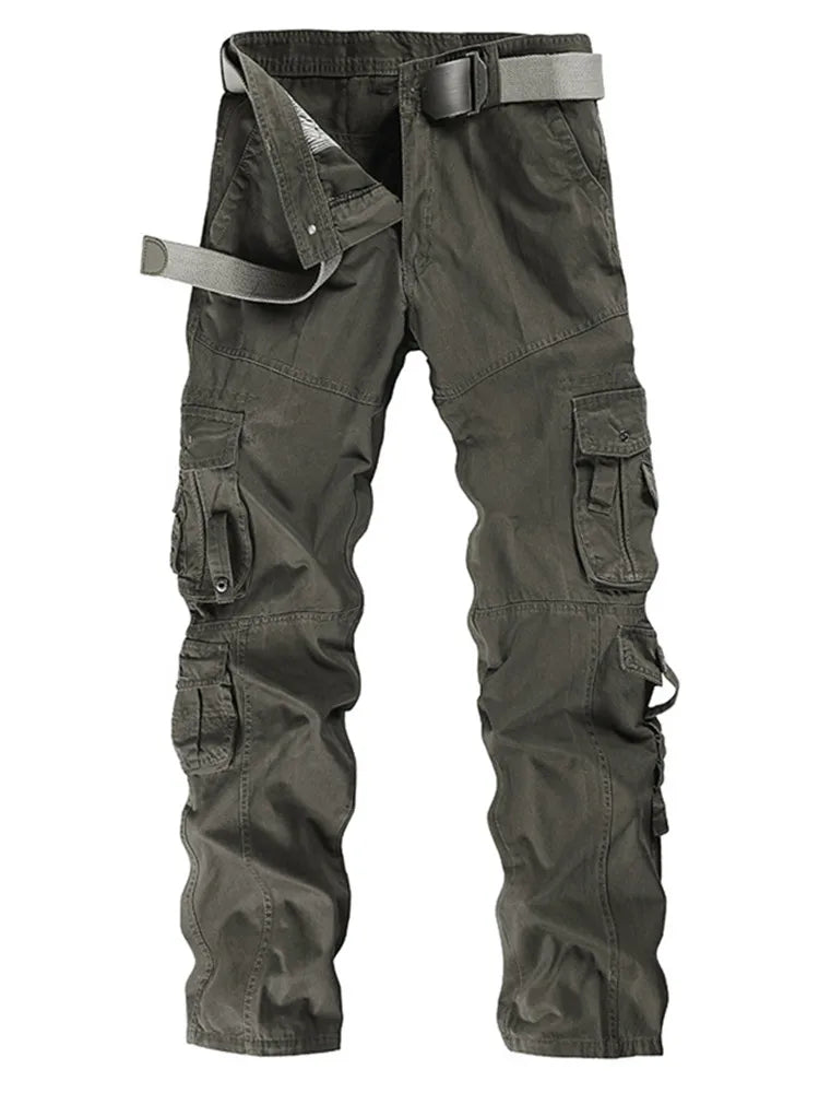 Casual Cargo Pants Men Work Pants Male Straight Leg Casual Workwear with Military Cargo Pants