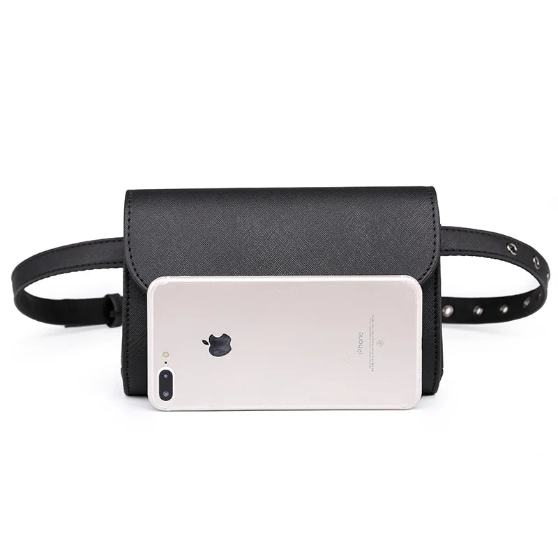 Waist Packs Small Fanny Pack Women Black Waist Belt Bag Adjustable Hip Bag for Girls Bum Pouch