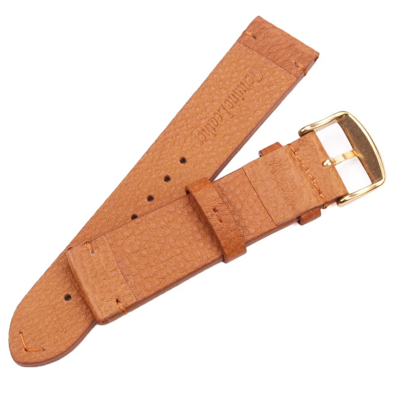 Genuine Leather Watchbands Smooth Wrist Watch Band Strap Belt