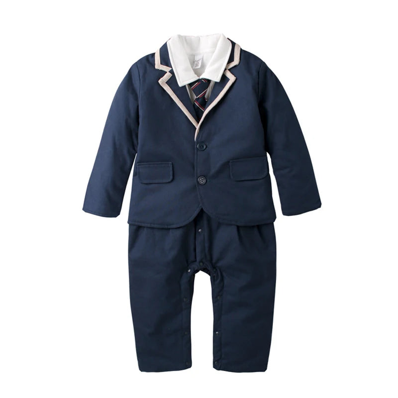 New Baby Boy Clothes Formal Kid Newborn Rompers Sets Jumpsuit  Jacket Coat 2Pcs/set