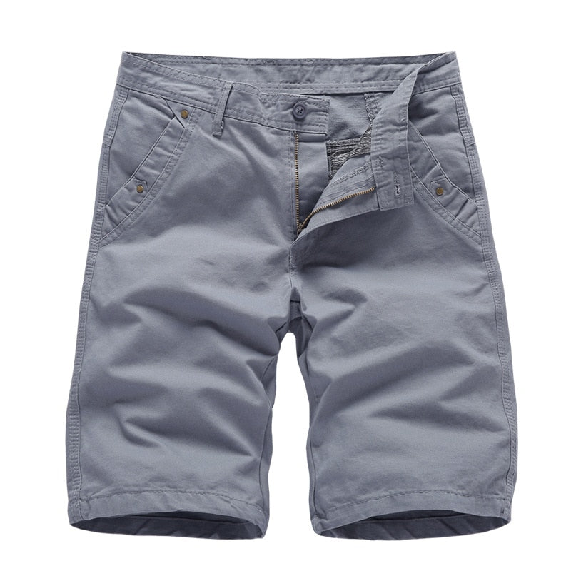 Military Solid Cargo Shorts Men Summer Outwear Multi-pocket Men Shorts High Quality Cotton short