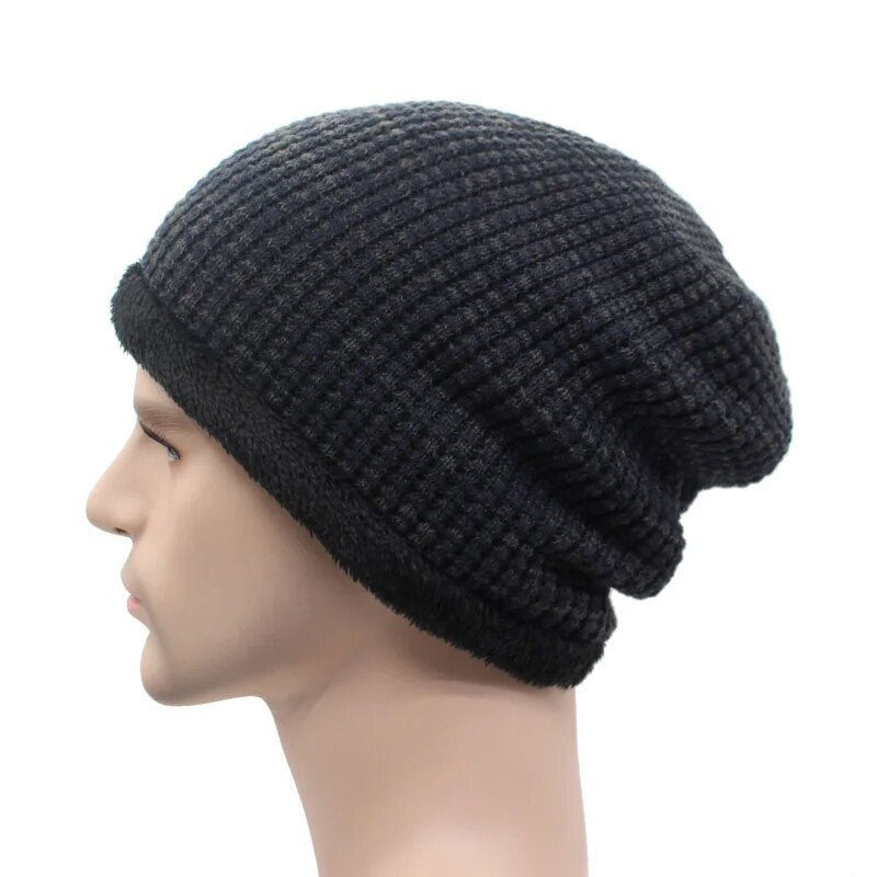 Winter Beanie Knit Hat Men Caps Mask Baggy Bonnet Soft Skullies Beanies Winter Hats For Men Women Cap Hat