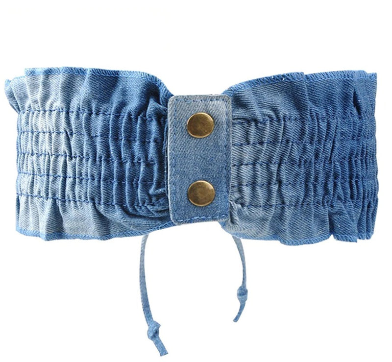 Dress Belts for Women Punk Denim Stretchy Female Skirt Belts Corset Casual Fabric For A Dress