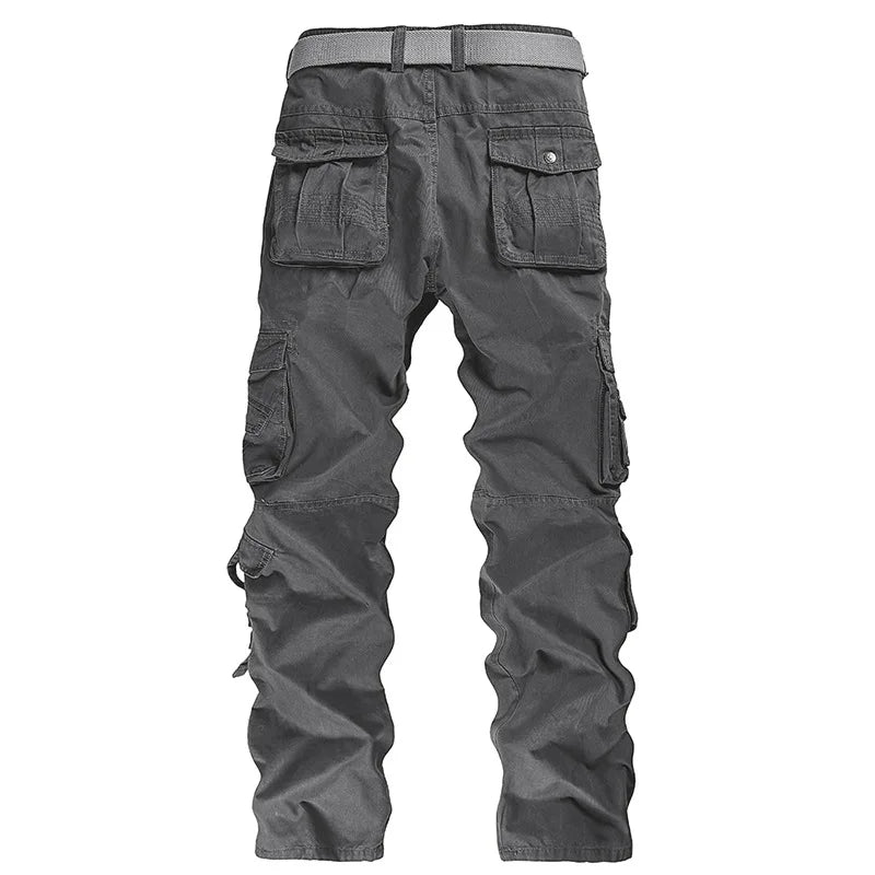 Casual Cargo Pants Men Work Pants Male Straight Leg Casual Workwear with Military Cargo Pants