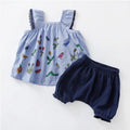 Summer Casual Kids Clothing Baby Girls Clothes Sets Suits Summer