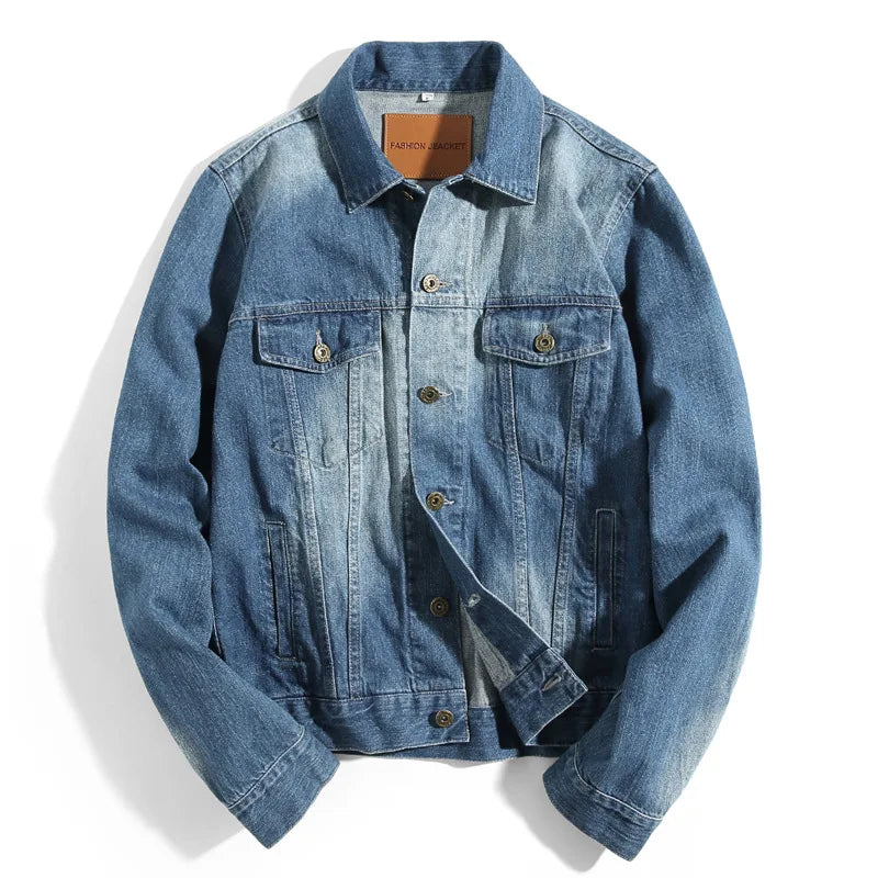 Men Denim Jacket College Outwear Jeans Jacket And Coats Men Clothing