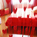 100x200cm Heart Pattern Curtain for Living Room Bedroom Door Window Valances Scarf Wedding DIY Home Decoration