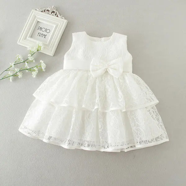 Baby Girl Dress Hollow Lace Princess Infant Wedding Party Dresses baby girl